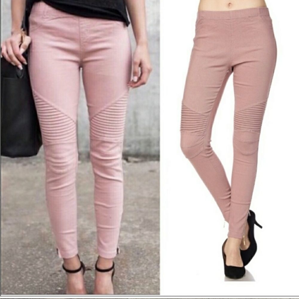 Motto Leggings/Jeggings in Blush Pink Color
